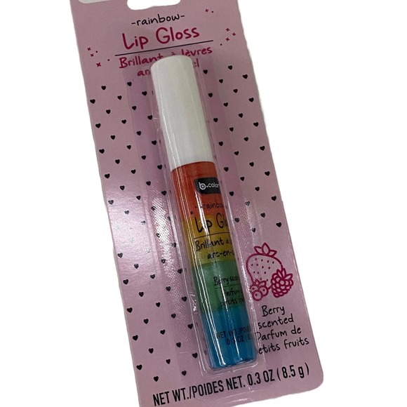 New/sealed B•Color Rainbow Lip Gloss Berry‎ Scented - Picture 2 of 2